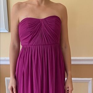 David Bridal Raspberry Bridesmaid Dress